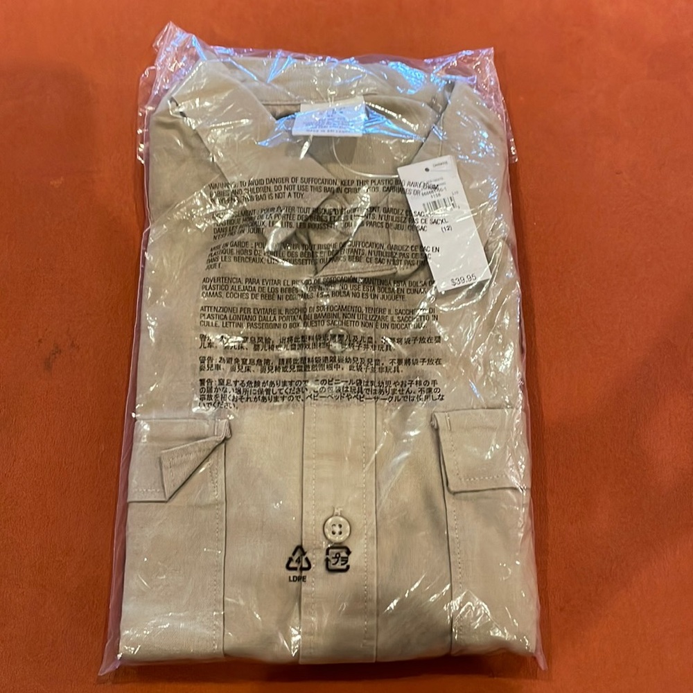 Long sleeve button youth shirt